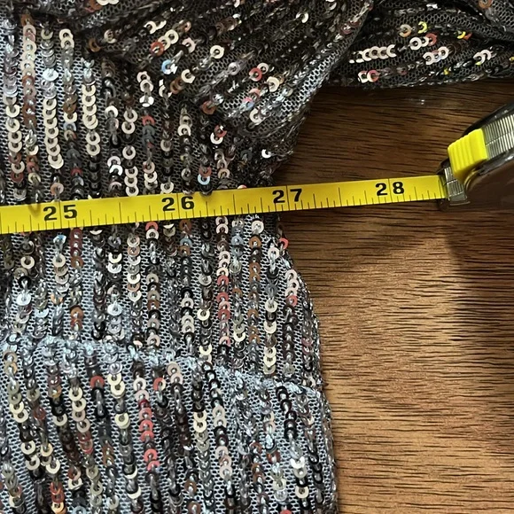 BNWOT Soft surroundings silver sparkly, long sleeve, formal lined top - Picture 14 of 16